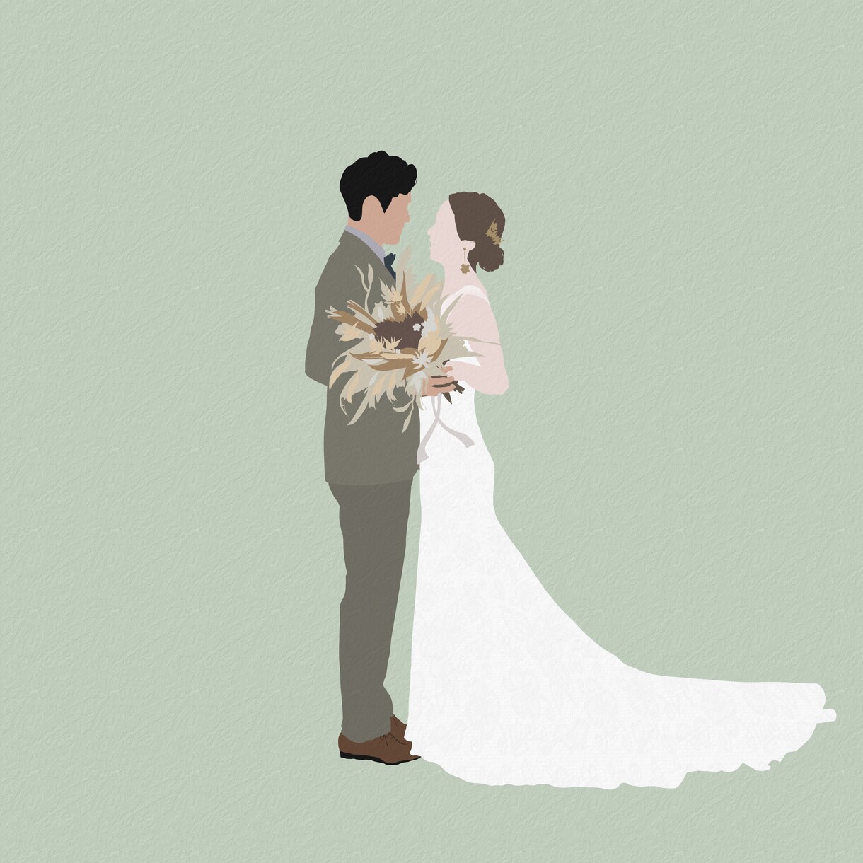 お写真からシンプルおしゃれなイラスト作成します 結婚式ペーパーアイテムやウェルカムボードに！ イメージ3