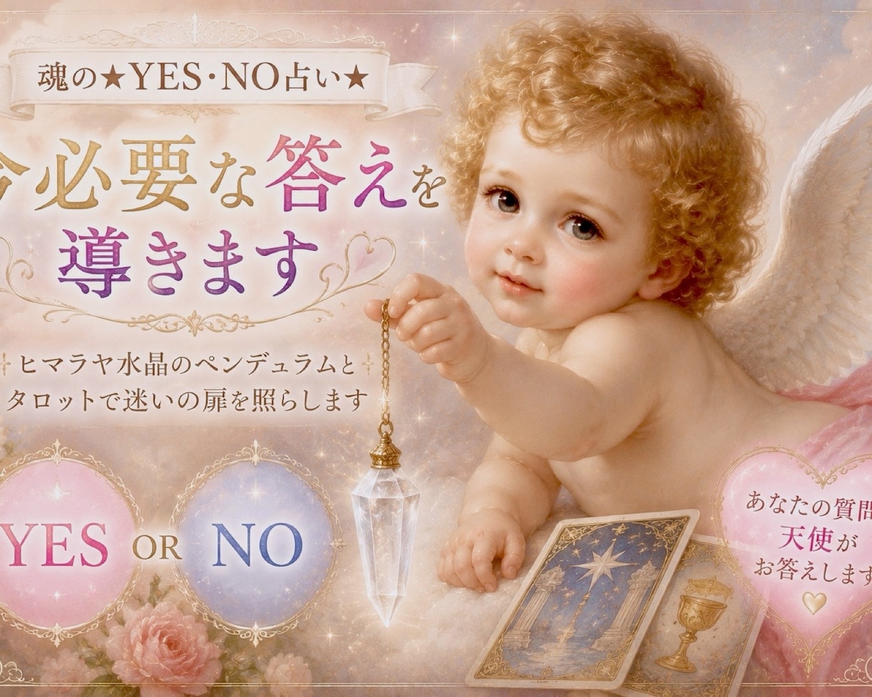 魂の✨YES・NO占い✨今必要な答えを導きます ✨ヒマラヤ水晶のペンデュラムとタロットで迷いの扉を照らします イメージ1