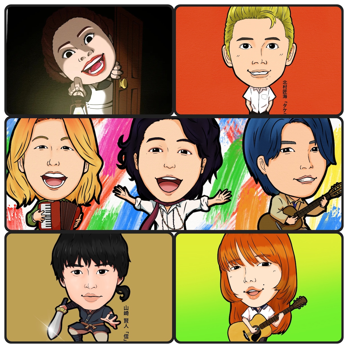 SNS,ブログ向け、似顔絵アイコン制作します 「自分」を伝える似顔絵アイコン！あなたらしさを表現します！ イメージ2