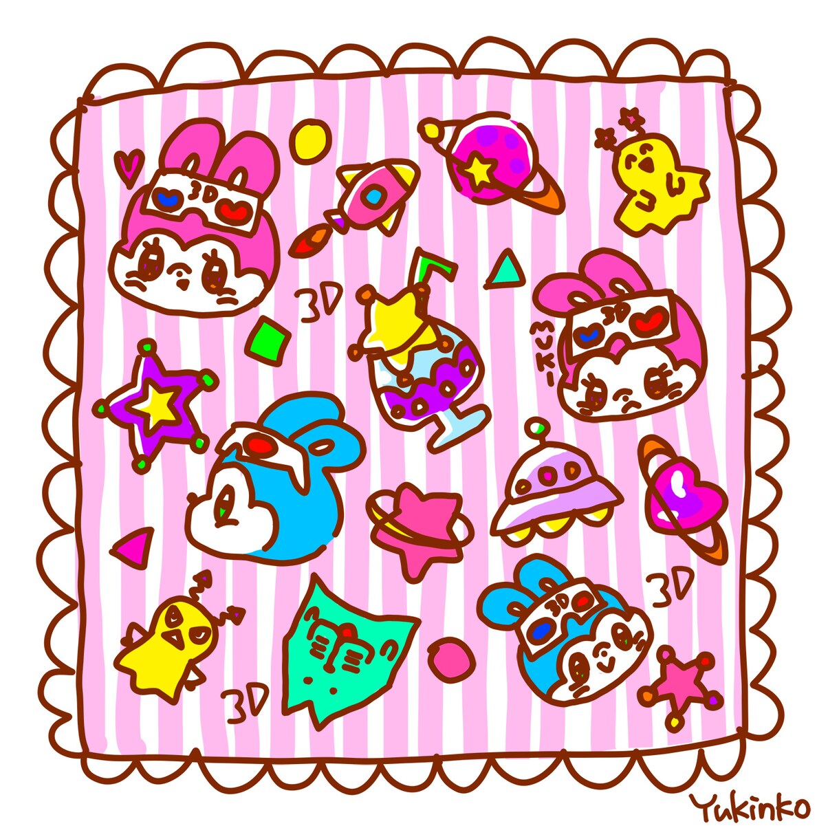 日用品や雑貨など！挿絵イラスト描きます ファンシーな挿絵詰め合わせ！パンフレットや色紙の装飾に イメージ5