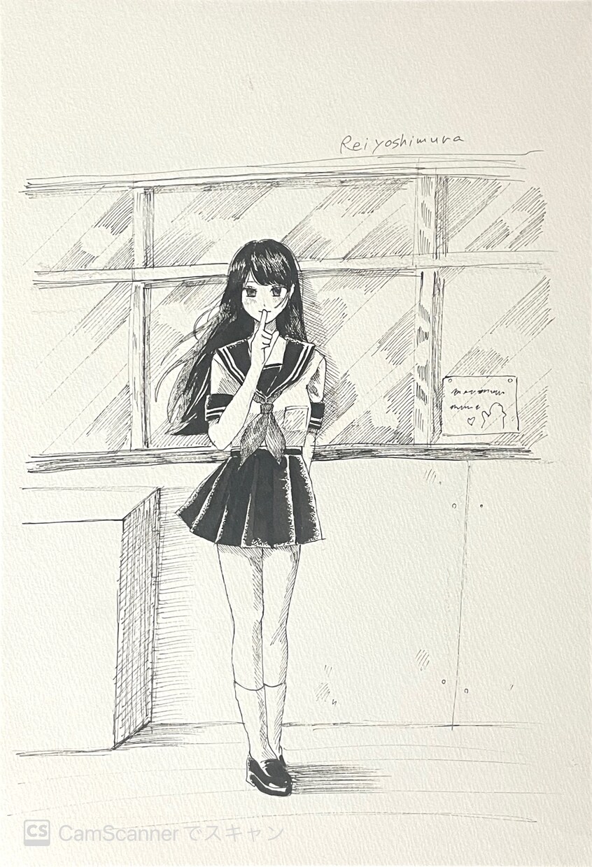 儚げで少し陰鬱な少女のドローイングを描きます 儚げ陰鬱少女のドローイングを作ります。 イメージ4
