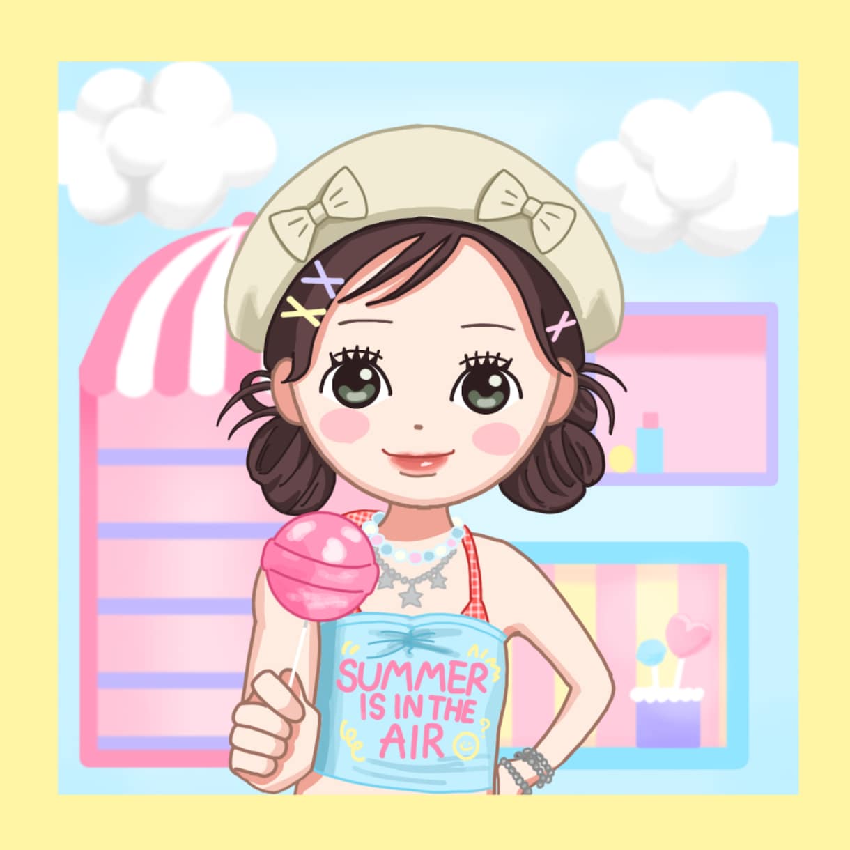 かわいい3等身の女の子イラストを描きます ファッションや美容系のイラストもお任せください イメージ1