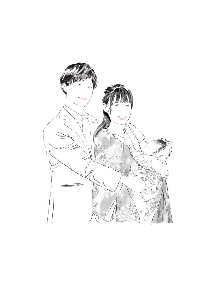 オシャレで洗練された線画似顔絵をお描きします SNS・記念日・プレゼント・シンプルでお洒落な1枚に イメージ9