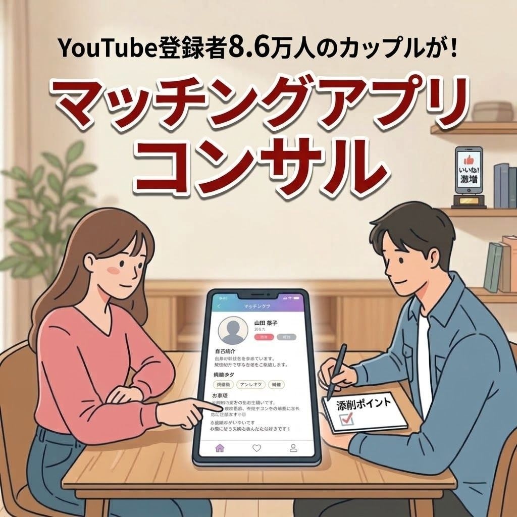 YouTube8.6万カップルが徹底コンサルします マッチングアプリで出会った2人が男女の視点で徹底コンサル！ イメージ1