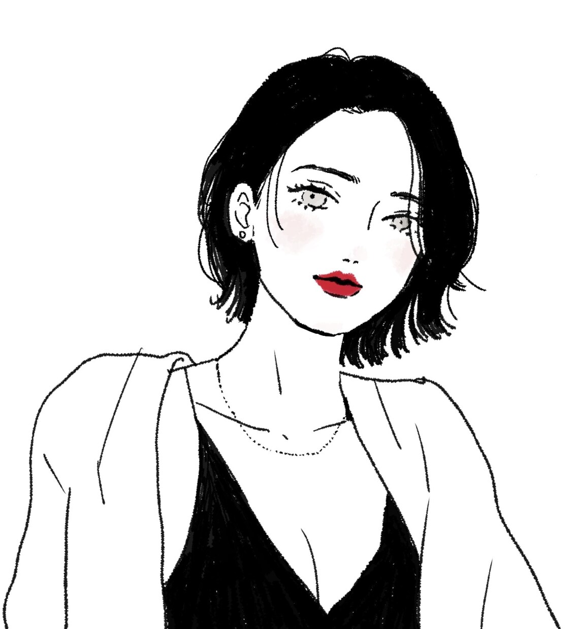 おしゃれでかわいい！ハイセンスな似顔絵描きます SNSアイコンに使いやすいおしゃれ女子・男子イラスト描きます イメージ2