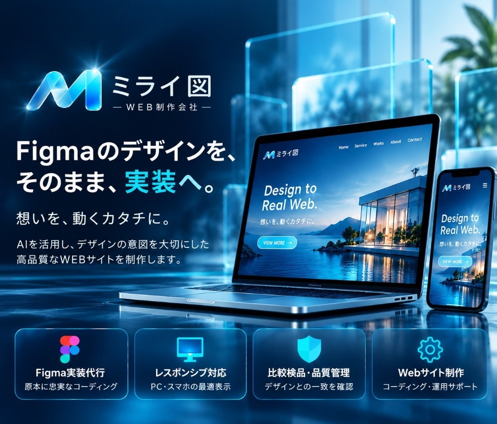 Figmaデザインを忠実にWeb実装します PC・スマホ対応｜原本比較・操作検品・コード納品 イメージ1