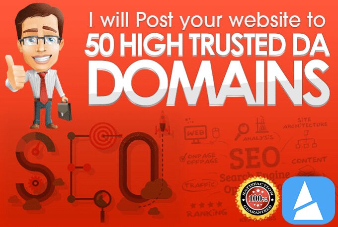 DA70～DA100の50サイトから被リンクします 高品質で信頼できるバックリンクでSEO対策 イメージ1