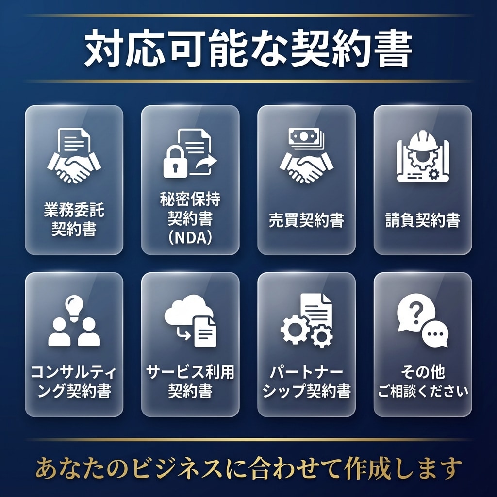 行政書士が契約書のひな形を作成します 取引に必要な契約書をゼロから作成 イメージ2