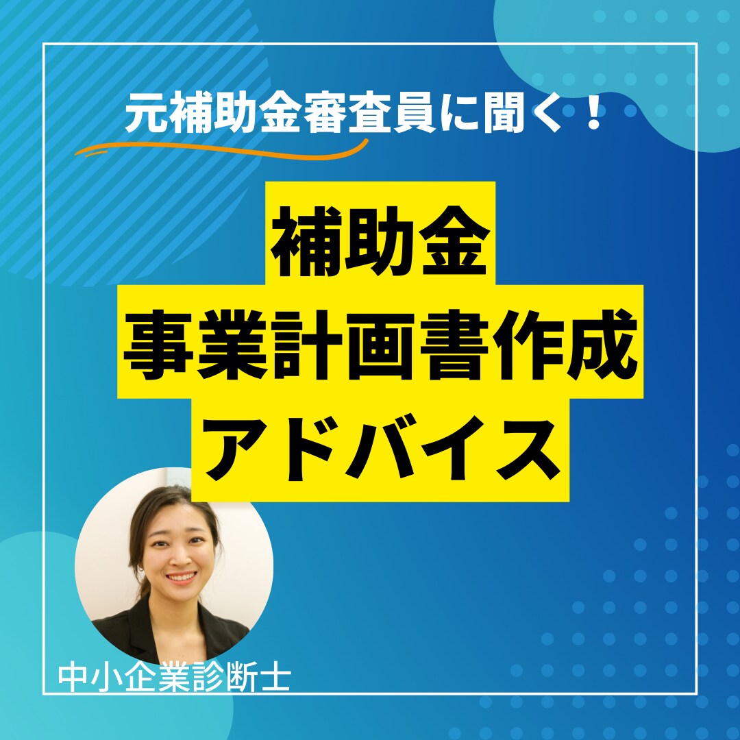 元補助金審査員がアドバイスします 受かるための事業計画書の書き方アドバイス イメージ1