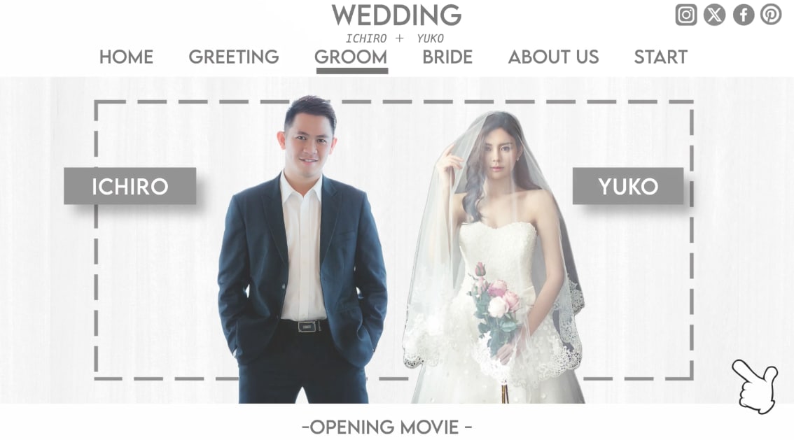 WEBサイト風オープニングムービーを作成します シンプルでナチュラルな結婚式にオススメ★ イメージ5