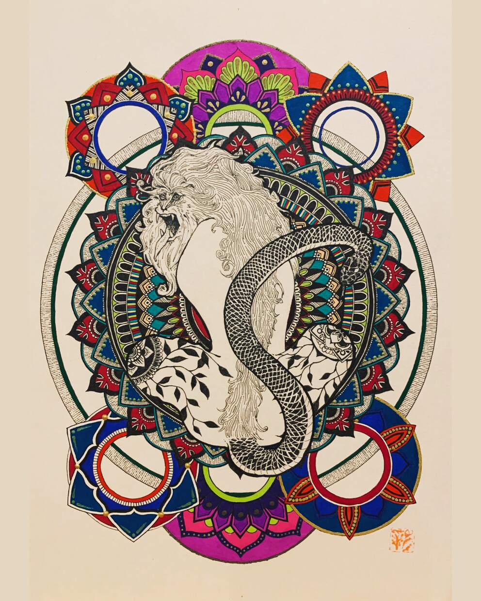 曼荼羅アートお描きします 世界に一つだけの曼荼羅アートを制作いたします。 イメージ5
