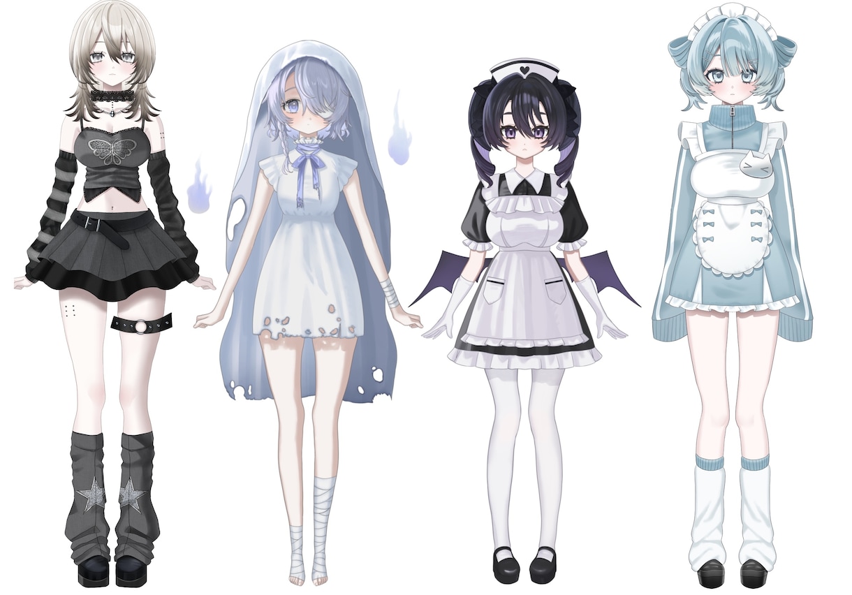 可愛いLive2Dモデル一括制作します 可愛いLive2Dモデル制作！ミニキャライラスト付き♡ イメージ3