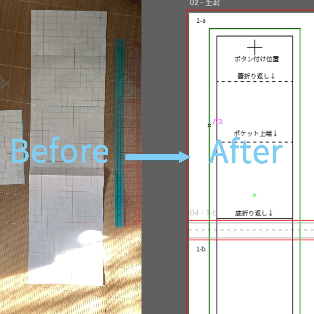 小物の型紙をデータ化します アナログで作った型紙データ化して管理を楽に！商用利用可 イメージ2