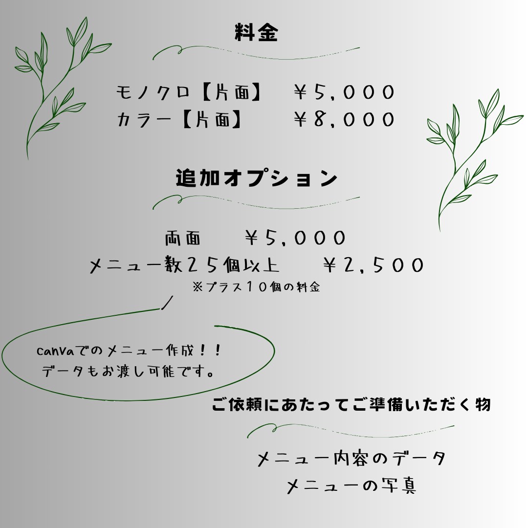 絶対に目を惹く！売れるメニュー表つくります 飲食店様のお悩み全て解決します！ イメージ3