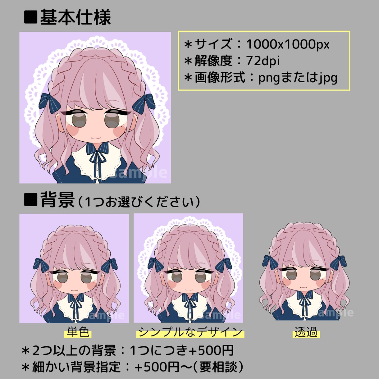 ミニキャラアイコン描きます シンプルでキャッチーなあなただけのキャラクターを作ります イメージ5