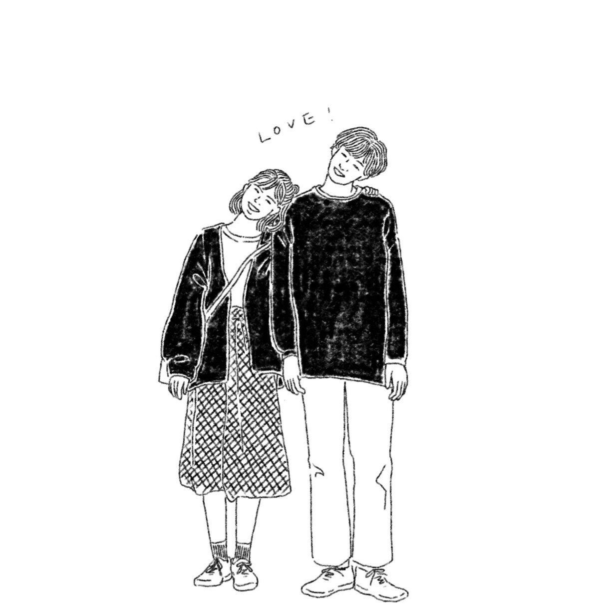 モノクロシックな似顔絵描きます お写真を良い感じにシックなイラスト化します イメージ5