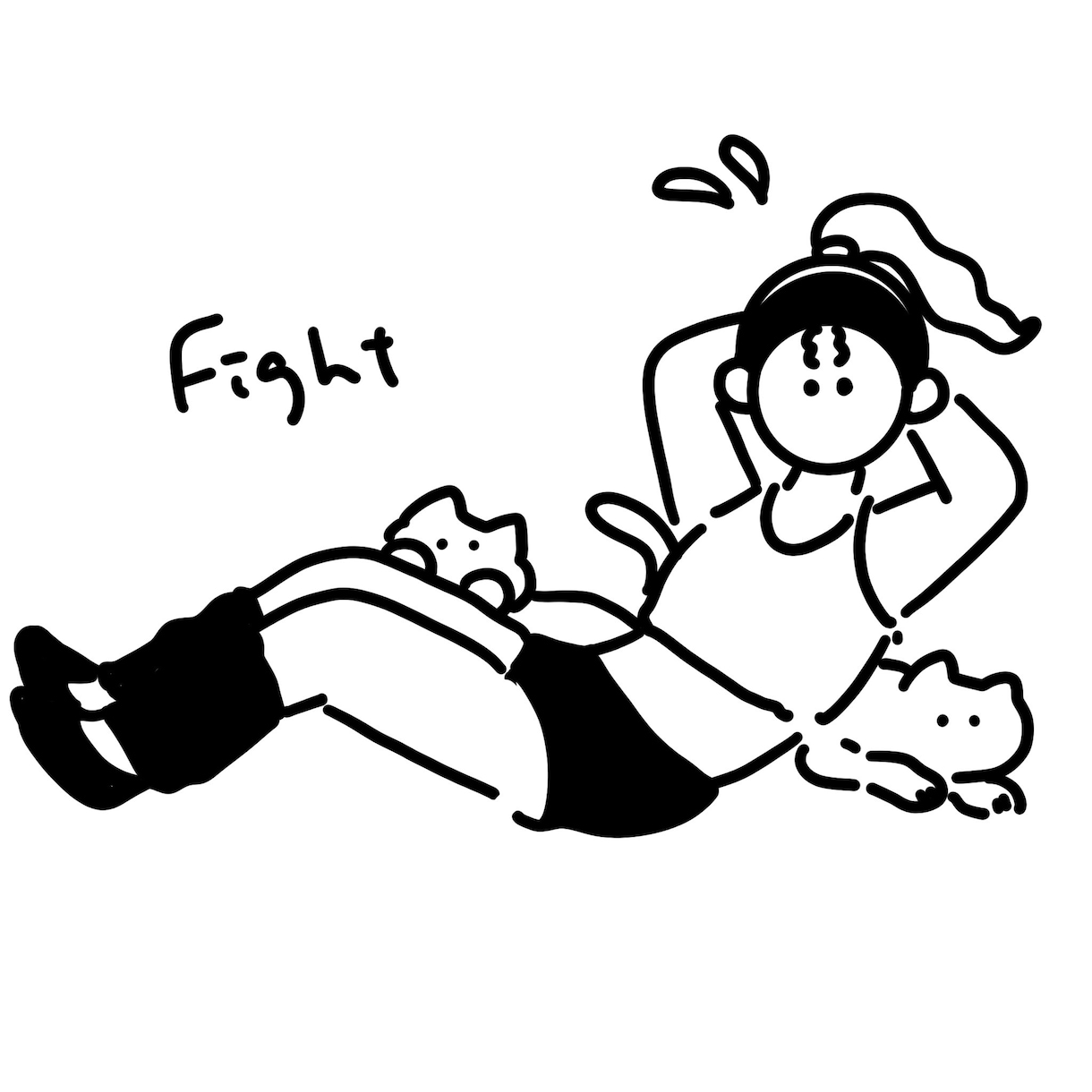 猫との暮らしをわかりやすく、シンプルに描きます 猫好きによる猫好きのためのあるある日常カット イメージ4