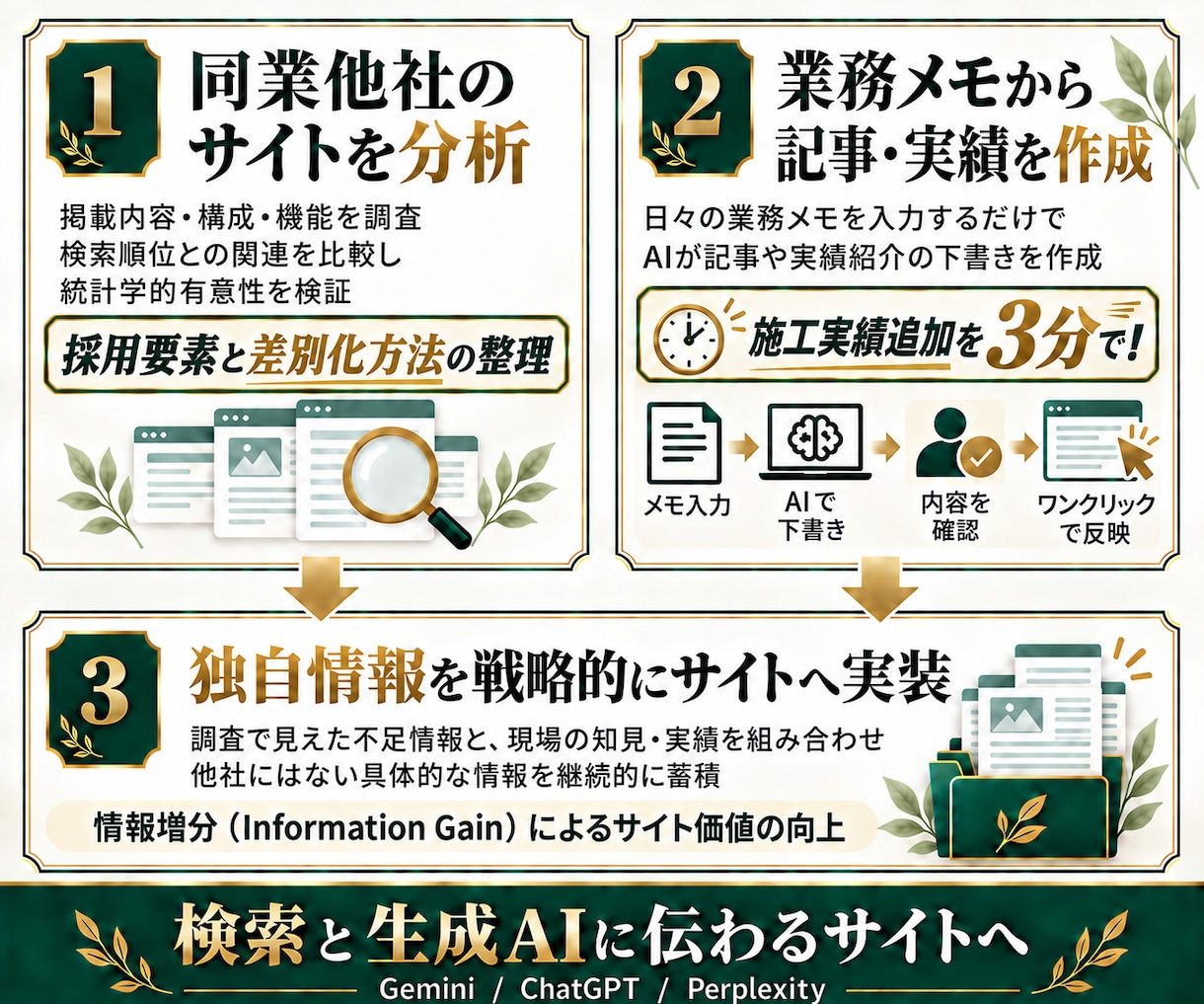 同業調査とSEO対策で選ばれるHPを制作します データサイエンティスト連携の同業調査でSEO改善！ イメージ2