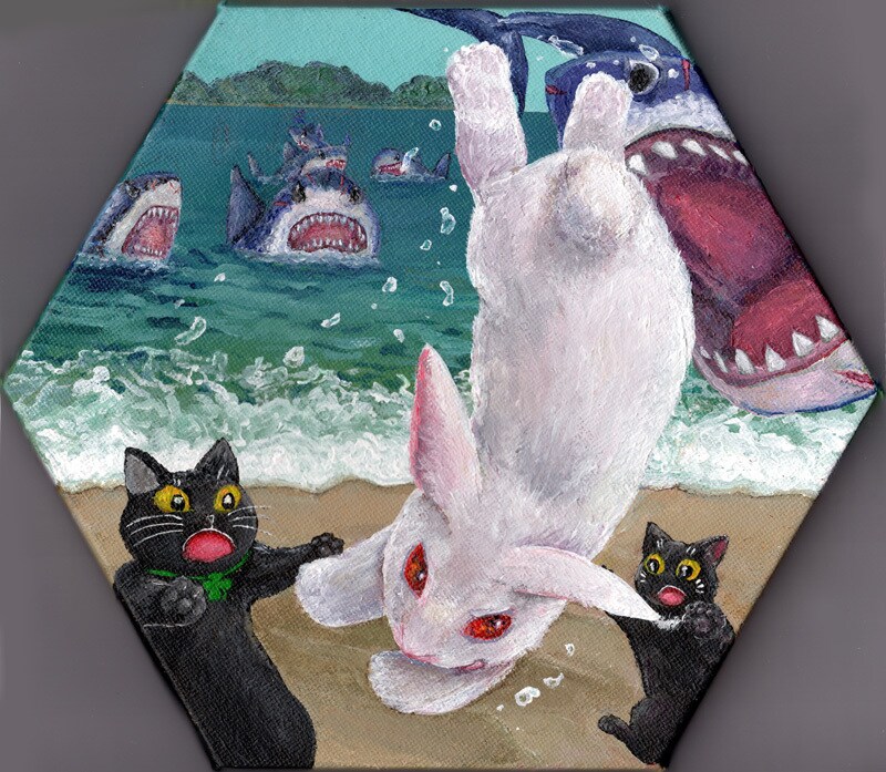 原画を配送☆動物の絵本調イラストお描きします うちの子がファンタジーの世界に♪ご希望の舞台で描きます イメージ6