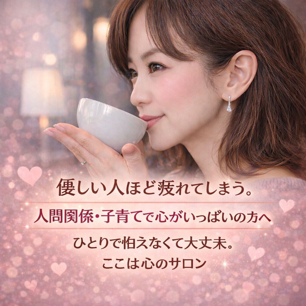 人間関係、子育てなどの悩み、不安お聞きします 優しすぎて疲れているあなたの背中をトントンするように伺います イメージ2