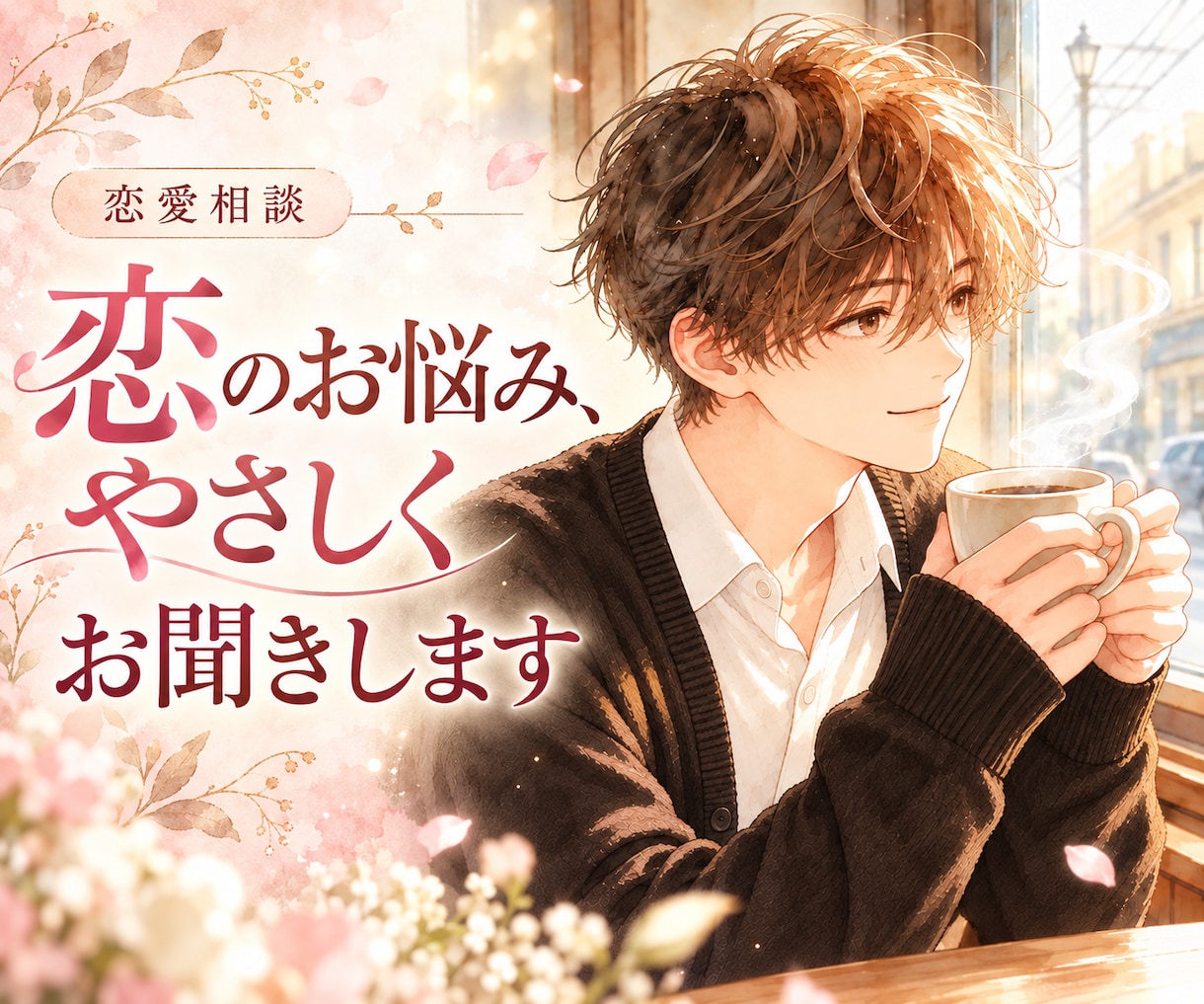 恋愛相談❤︎恋にまつわるお悩み聞きます 恋の悩み、誰にも話せないお気持ちなど、やさしく受け止めます♡ イメージ1