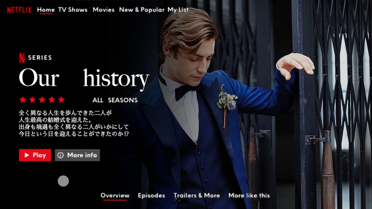 Netflix風プロフィールムービー作成します データ＆DVD納品で修正無制限！ イメージ1