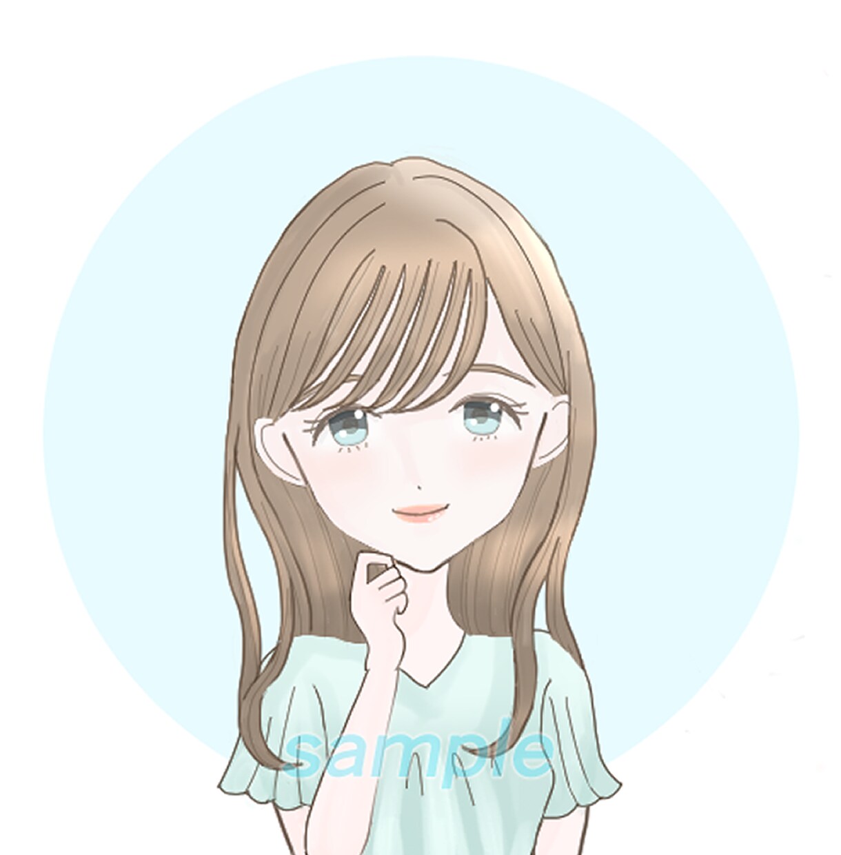 ふんわり優しい、透明感のあるイラスト描きます 大人の女性におすすめのアイコン イメージ5