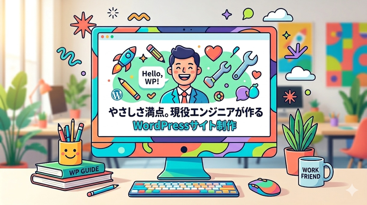 自分で更新できる本格WPサイト制作を支援します やさしさだけが、とりえです、。 イメージ1