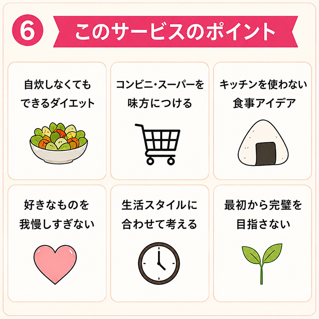 美容栄養士がライトなダイエットの相談に乗ります まずはできることから！忙しくてもできる食事・栄養管理を イメージ6