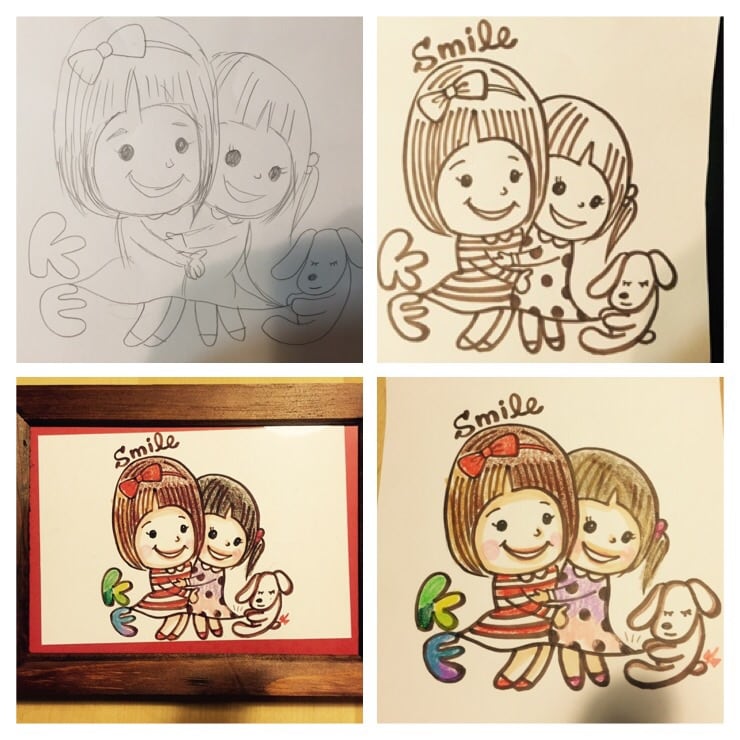 ♡シンプル でキュートでハッピーなイラスト描きます♡夢や 想いの ワンシーンをイラストでカタチに♡ イメージ3
