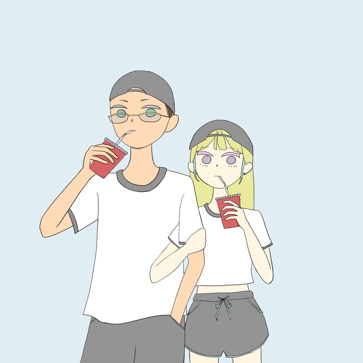 シンプルで可愛いイラスト描きます 優しい色味を使用したイラストが得意です^^ イメージ2