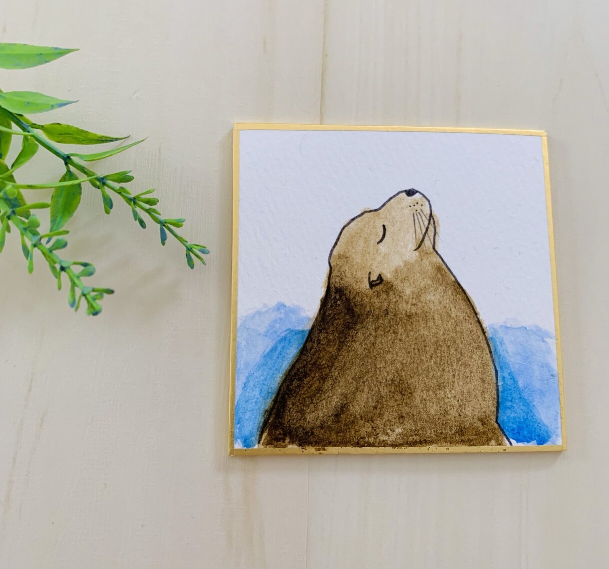 ワンコインでミニ色紙にイラストを描きます 1枚500円から★インテリアやギフトにもおすすめ！ イメージ1