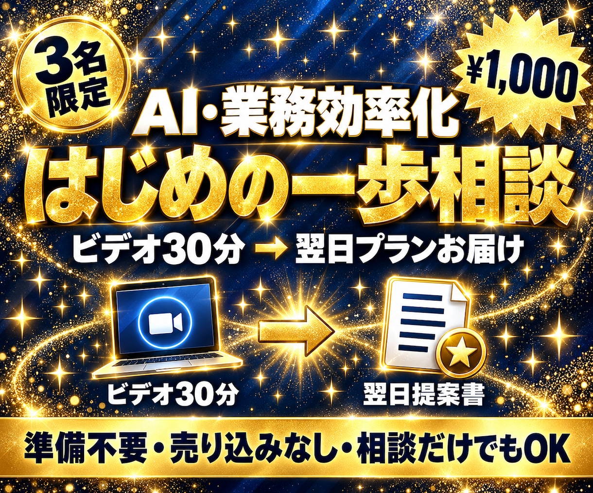 業務の困りごとをビデオ通話30分でお聞きします 準備不要・売り込みなし。翌日あなた専用プランをお届け イメージ1