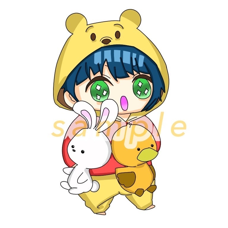 3000円〜！ミニキャラ作成します キャラクターの癒し系ミニキャラ♡お安くお手軽に♪ イメージ8