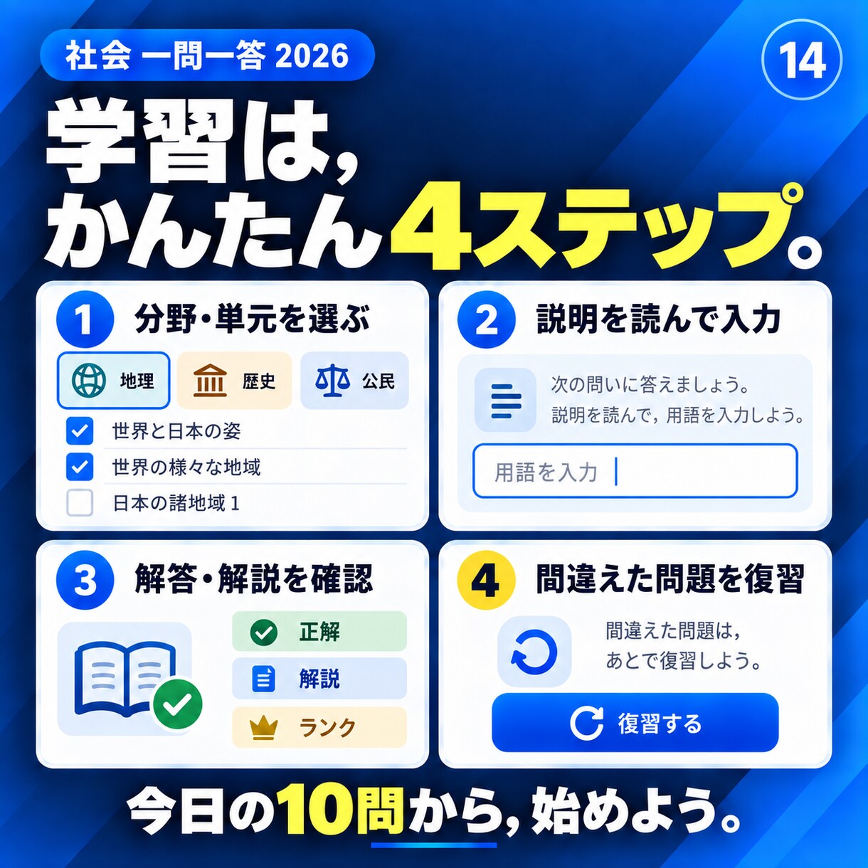 入試対策・中学社会一問一答アプリを提供します 高校入試や定期試験対策に最適です！ イメージ15