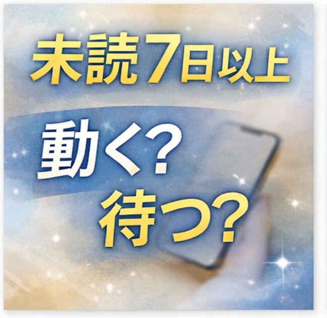 未読7日以上｜LINE未開封の理由鑑定します 相手の本音と今すべき行動が分かります イメージ1