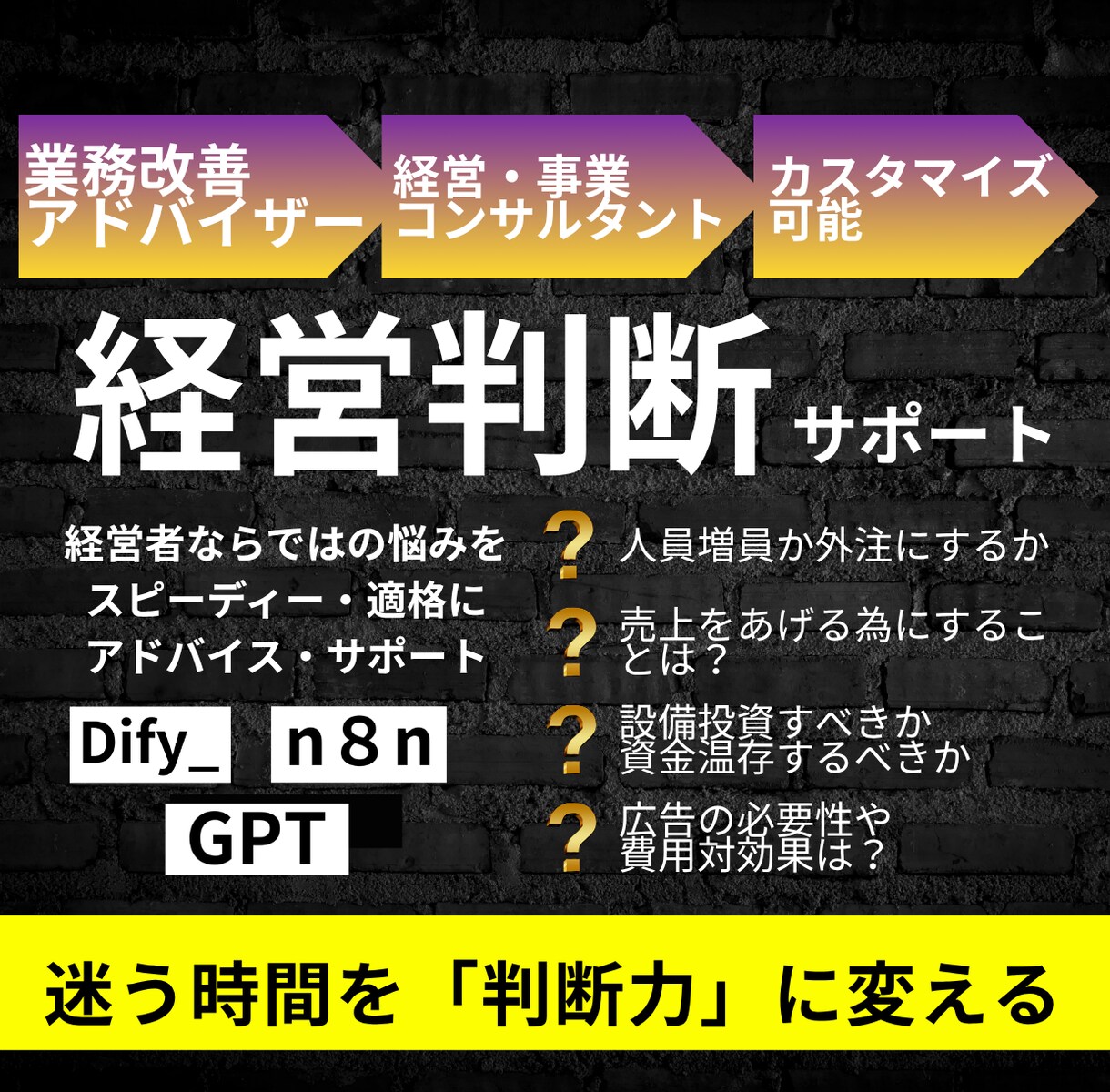 経営者ならではの悩みを解決サポートAI販売します 専用のAI経営参謀があなたの経営“迷い”を、3分でクリアに！ イメージ1