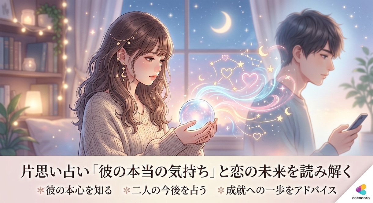 片思い脱出！気になる彼の本音と恋の未来を占います 言葉の裏にある本心…あの人のリアルな胸中届けます イメージ1