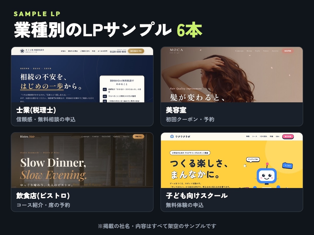 WordPressでランディングページを制作します 1.5万円〜|フォーム付き・スマホ対応・自分で更新OK イメージ2