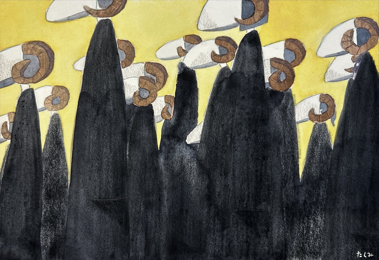 郵送・A5以下＊絵本の1ページのような絵を描きます アナログで水彩アート制作後、郵送します。 イメージ5