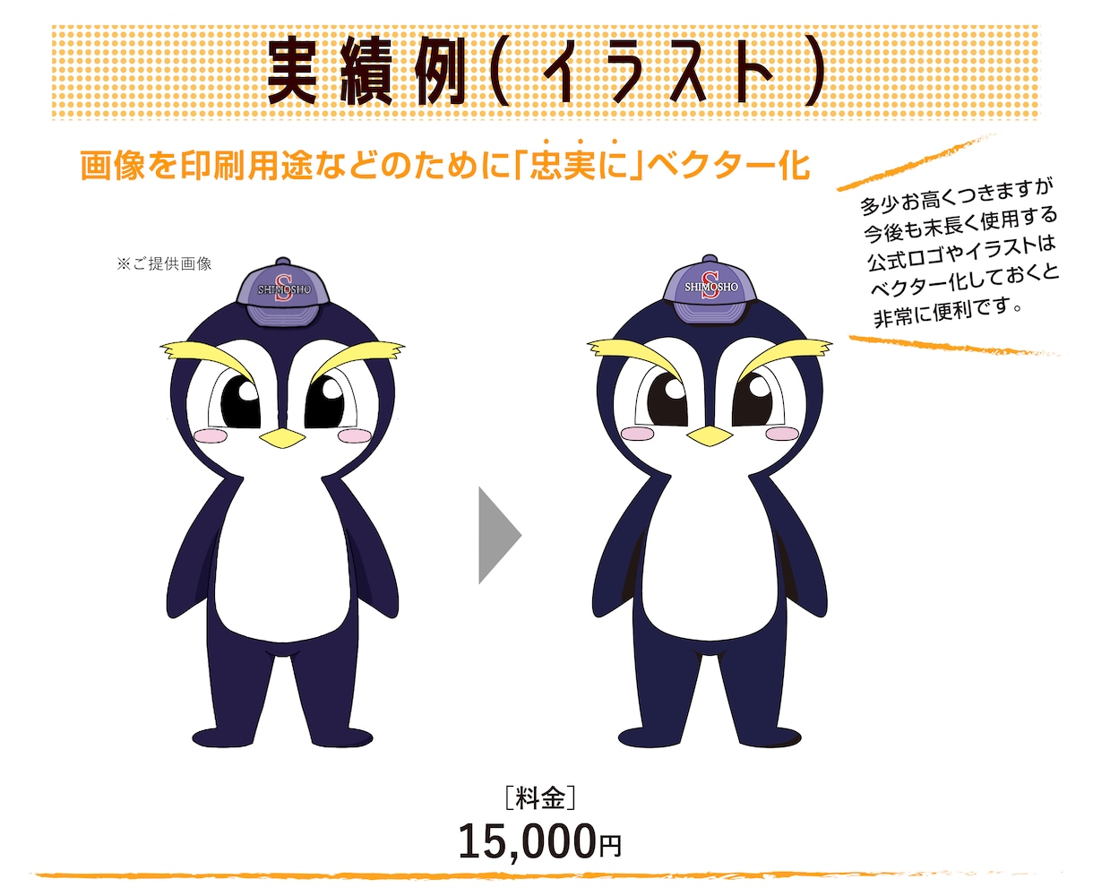 イラストレーターでトレース・ベクター化承ります イラレで手描きイラスト・図面・ロゴなどをトレースいたします イメージ7