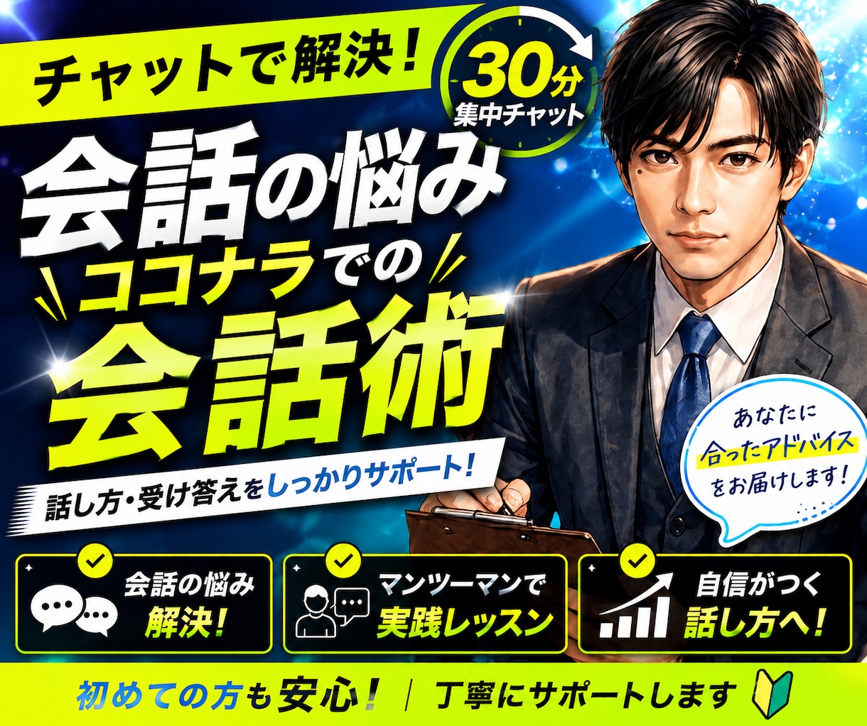 会話の悩み★話し方★対応の仕方をレッスンします ココナラのお客様への話し方がわからない方へのチャットサービス イメージ1