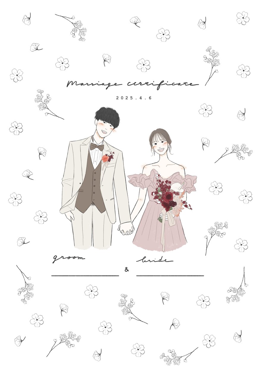 即対応◎！ゆる〜い大人可愛いウェディング描きます ウェルカムボード・結婚式アイテム・プレゼント・記念にも イメージ4