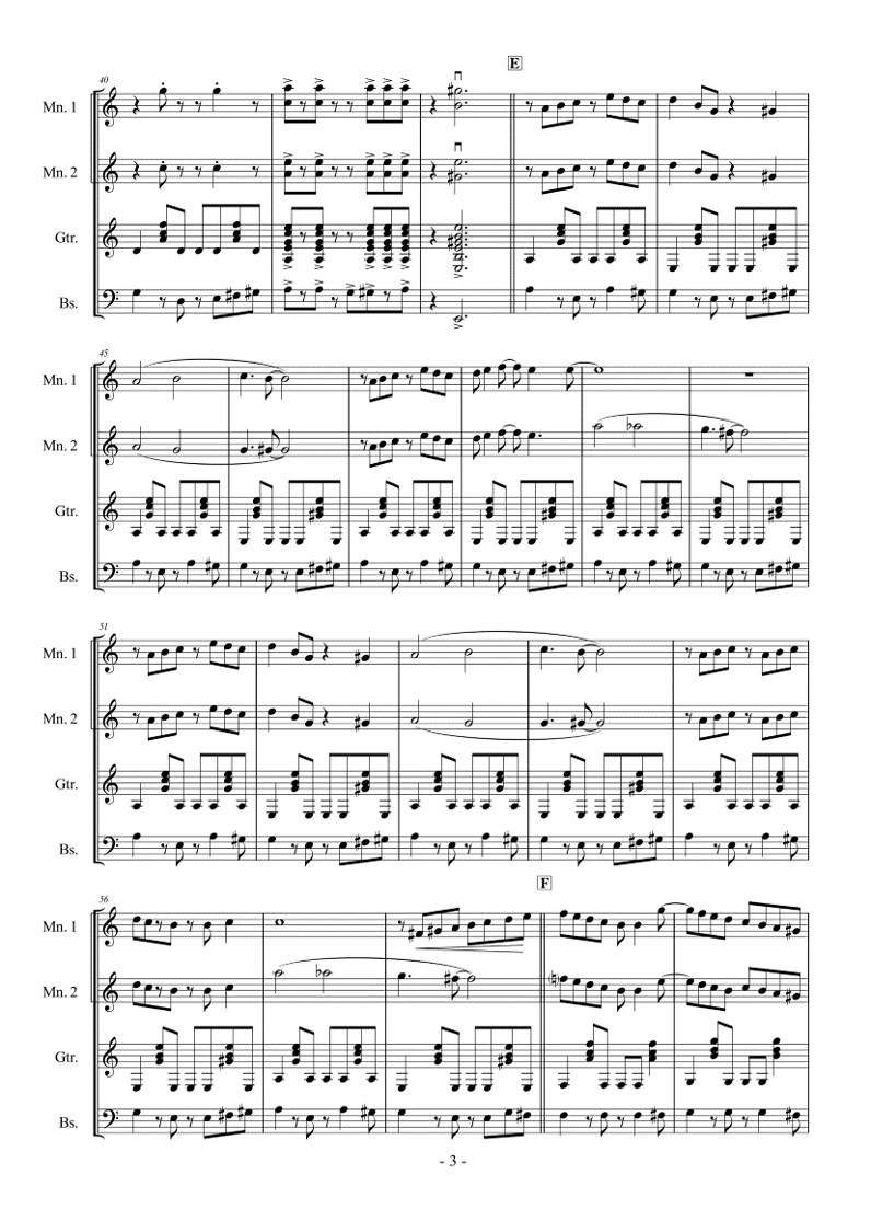 メロディその他耳コピ代行承ります 新曲の採譜、コード付け等をして譜面に仕上げます イメージ2