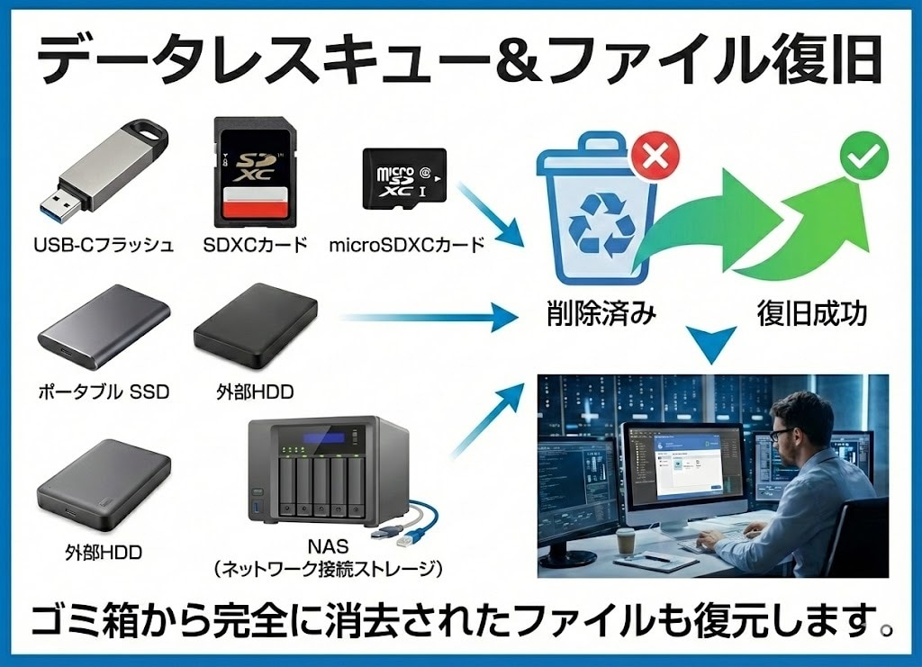 見積もり無料 HDD、NASのデータ復旧致します どうしても取り出したい！をサポート！できない場合は無料！ イメージ2