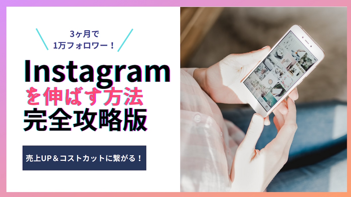 Instagram10万フォロワーの運用教えます 事例、アカウント設計、市場調査、バズる投稿、分析 イメージ1