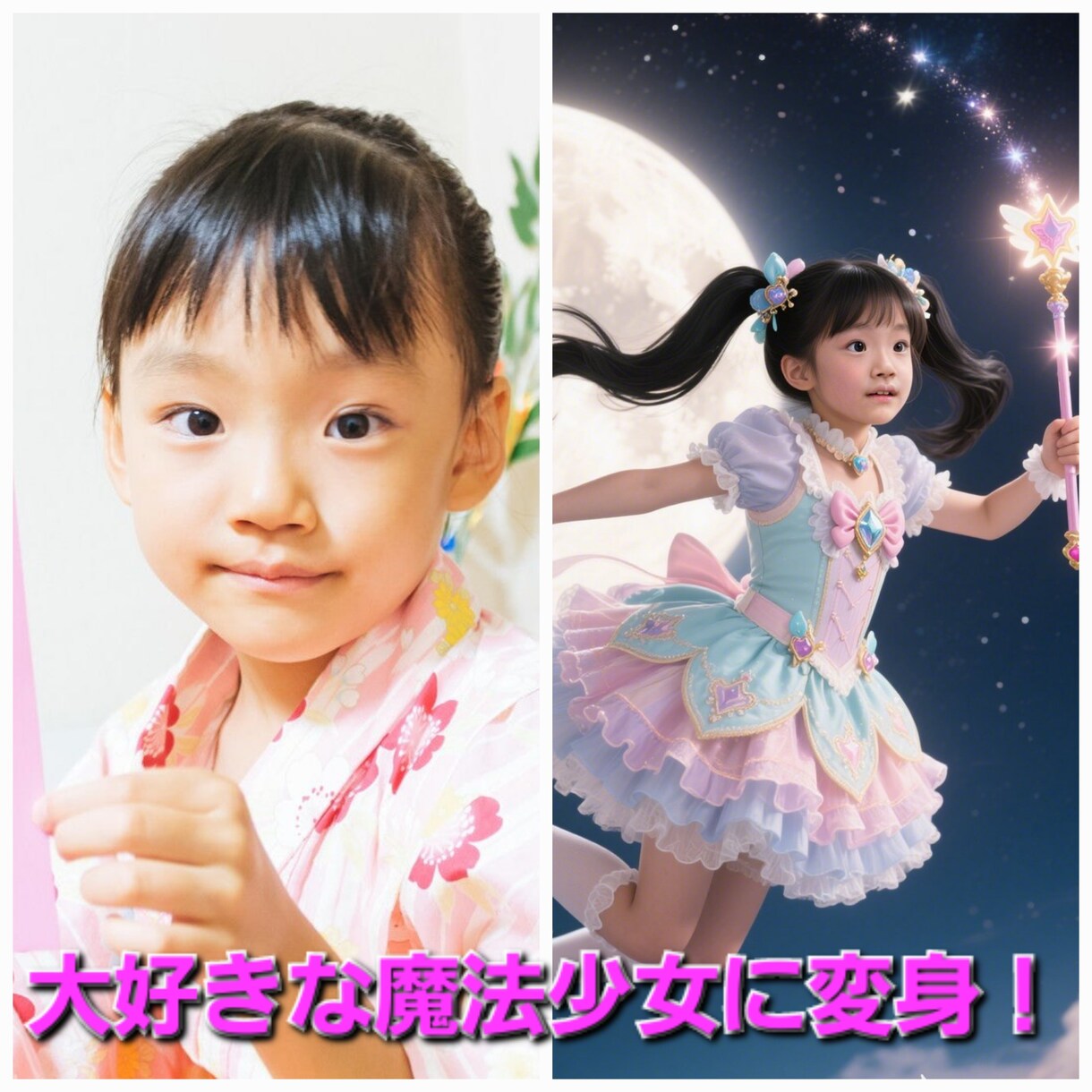 お子様をプリンセスやヒーローにAIで大変身させます 誕生日・七五三・記念日に！写真→AIオーダー似顔絵イラスト イメージ3