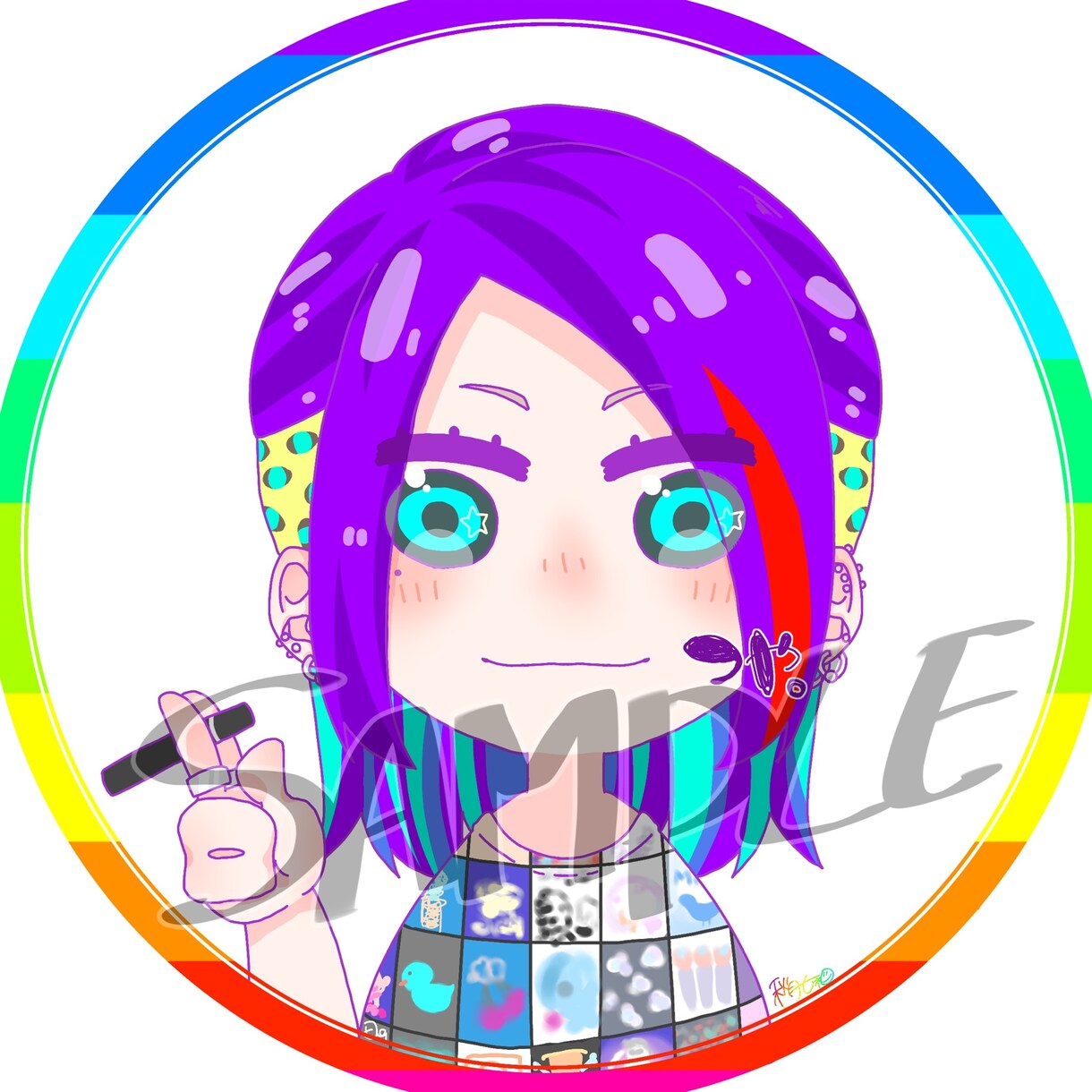 ちっちゃなキャラで貴方だけのアイコンを作成します ポップな感じのアイコン絵が欲しいな♪という方におススメです！ イメージ3