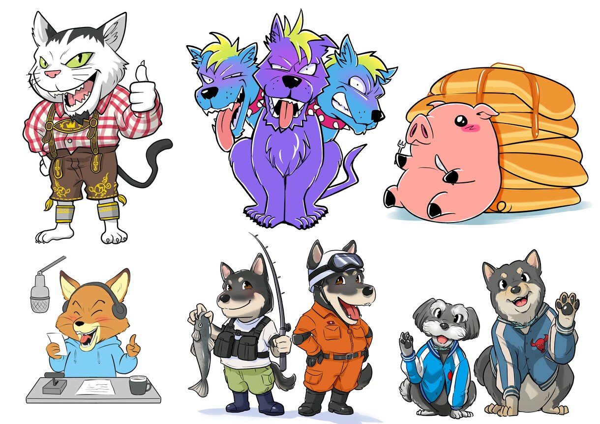 ペットのポップでかわいいイラストお描きします 動物をキャラクター化いたします^^ イメージ8