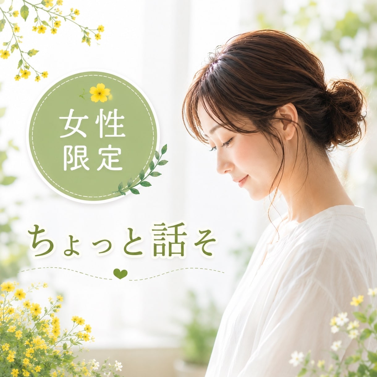 頑張りすぎる女性の"ちょっと聞いて"を受け止めます 気持ちがザワザワ？モヤモヤ？ ゆるっとおしゃべりしませんか イメージ1